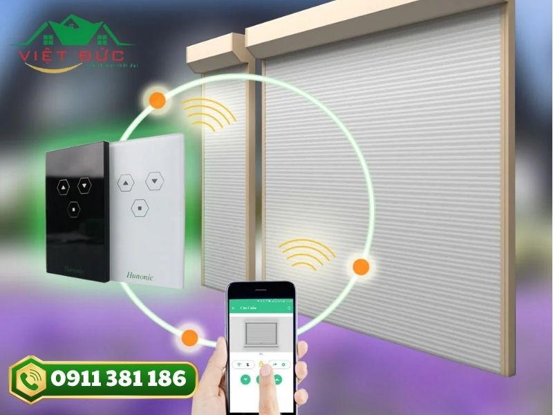 Điều khiển cửa cuốn qua điện thoại