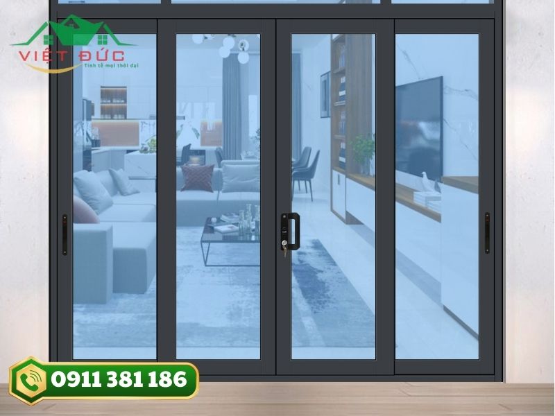 Cửa nhôm xingfa 4 cánh mở lùa