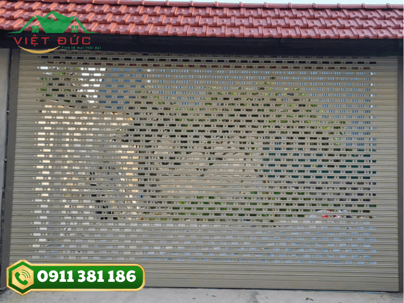 Cửa cuốn khe thoáng lắp đặt tại nhà phố Đồng Tháp